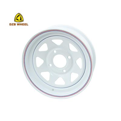 China Steel Wheels Rims Good Supplier 14 Steel Car Wheel 14*5 Inch White PCD Trailer Wheel Steel Rims 4-100 for sale