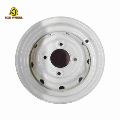 China Good Supplier Steel Wheel Rims 14*6 Inch White PCD 4-100 Trailer Wheel Rims for sale