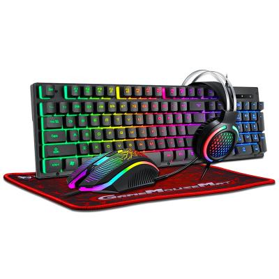 China Glowing Mechanical Combo Keys Gamer Gaming Keyboard Mouse Computer Feel Backlight Gaming Keyboard Mouse For Home Office for sale