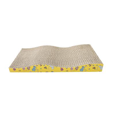 China Viable Corrugated Paper Type Cat Toy Grind Claws Rectangle T Cardboard Cat Scratcher Bed for sale