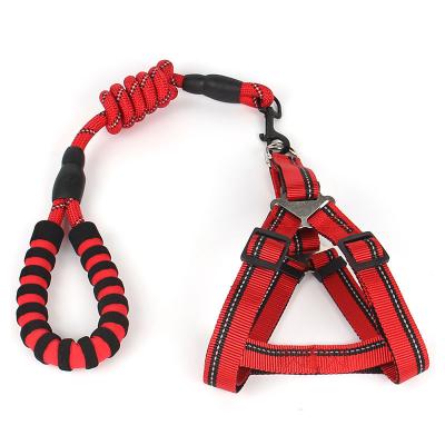 China Reflective Strong Dog Leads Dog Leads Pet Rope Collar Polyester Training Leashes for sale