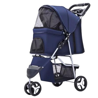 China Viable Luxury Dog Strollers Travel 3 Wheel Pet Walker Small Dogs Pet Stroller For Dogs for sale