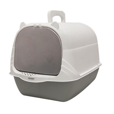 China Hot Selling Stocked Cat Sandbox Large Space Closed Anti-Splash Drawer Style Fully Enclosed Cat Litter Box Pet Toilet for sale