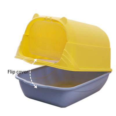 China Collapsible Cat Litter Box Stored with Lid Extra Large Bin with Cat Litter Scoop for sale