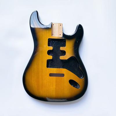 China GUITAR Custom 2 Tone Sunburst finished Electric Guitar Barrel Solid Alder ST Guitar body for DIY guitar building kits for sale