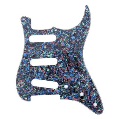 China 11 Holes Pickguard 4 Ply Abalone Pearl 11 Hole SSS Scratch Plate ST Guitar Pickguards for ST  Electric guitars for sale