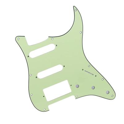 China 11 Holes Pickguard SSH 11 Holes 3Ply Mint Green Scratch Plate Pick Guards ST Electric Guitar Pickguard for Guitar Parts for sale