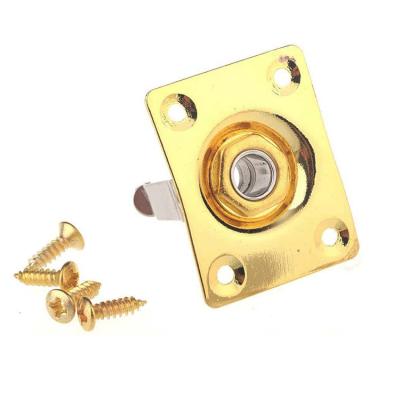 China Square Square Style Plate 1/4 Output Input Bass Guitar Jack Socket for Electric Guitar Parts for sale