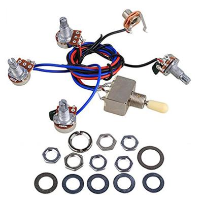 China 1TG-IV2V2T1J Wholesale Prewired Guitar Harness wiring for LP Electric guitar parts for sale