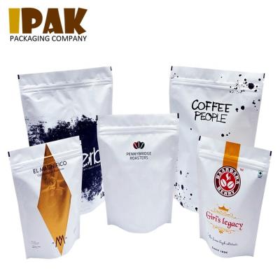 China Custom Printed Food 250g 500g 1kg 2kg Stand Up Foil Coffee Bean Packaging Bags With Valve for sale