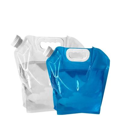 China Outdoor Clear Foldable Food Window 5L Water Pouch Water Storage Bags With Spout for sale