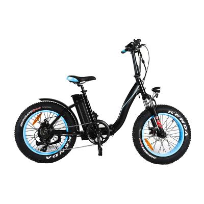 China Aluminum Alloy 48V 500W Rear Wheel Hub Motor Fat Tire Electric Bike Folding Bicycle for sale