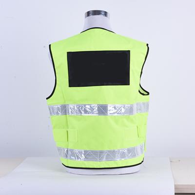 China Help make the different logo or reflective words. Custom Reflective 100% Polyester Fabric Military Police Safety Vest for sale