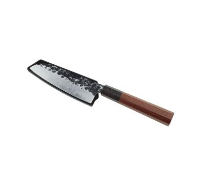 China Viable high quality classic design 5 inch hammer pattern 3 ply santoku knife for sale