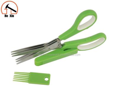 China 3 Blade Three Blade Stainless Steel Grass Scissors with Comb and Blade Sheath for sale