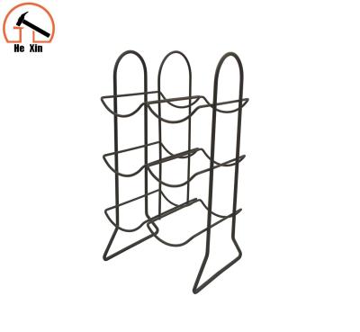 China CLASSIC High Quality 6 Bottle Iron Wire Black Liner Wine Rack for sale