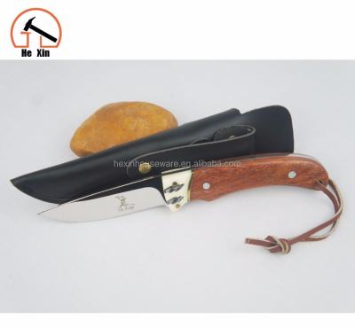 China High Quality Handmade Hunting Knife Survival Knife With Rose Wood Handle for sale