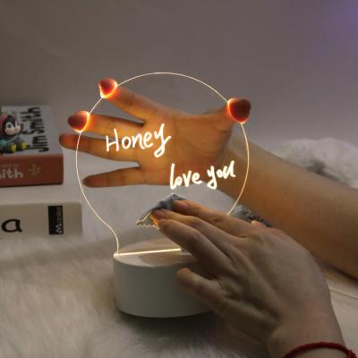 China Indoor Erasable White Base Creative Mini Led Message Board Luminous Birthday Gift Decoration Children's Gift for sale