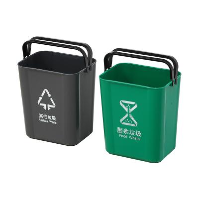 China Sustainable Wal-Marts Hot Lidded Composite Trash Can Creative Home Plastic Trash Can for sale