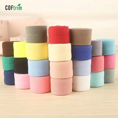 China Wholesale Decorative Colorful Elastic Bias Binding Elastic Band Custom Nylon Fold Over Elastic Binding Band For Garment for sale