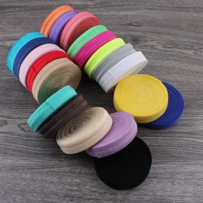 China Factory Wholesale Running 5/8 Elastic Fold Over Face Elastic Shiny Folding Elastic Band for sale