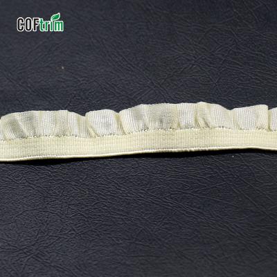 China Factory wholesale Viable lingerie stretch lace picot tendril ruffle trimming elastic strap lace to trim knitted elastic for underwear for sale