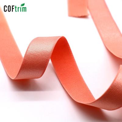 China Factory Selling Non Effect Custom Effect Shiny Colorful Hot Elastic Slip Elastic Bra Ties Women Elastic Shoulder Strap For Bra for sale