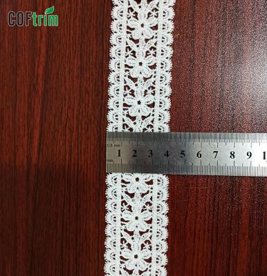 China Eco Friendly Sustainable Lace Trim Border Lace Trim Chemical Line Wholesale for sale