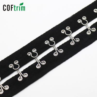 China Wholesale Underwear Factory DIY Cotton Crochet Eye Tape For Corset Clothing for sale