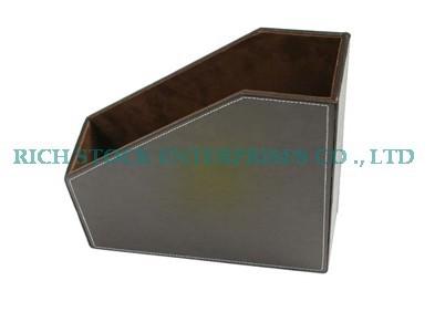 China Brown Croc Leatherette Magazine File Features for sale