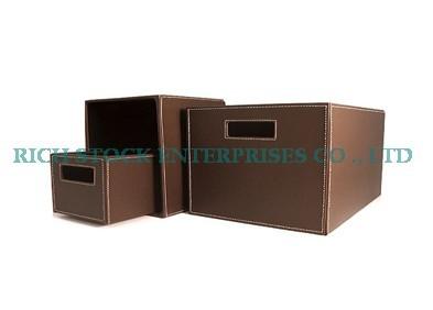 China Leather Storage Box，leather box for sale