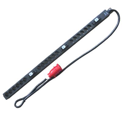 China Industrial Outlet PDU Circuit Breaker 18 Outlets 100A 63A 30A Aluminum Alloy High Power Rack Type PDU Electrical Outlet Connection for sale