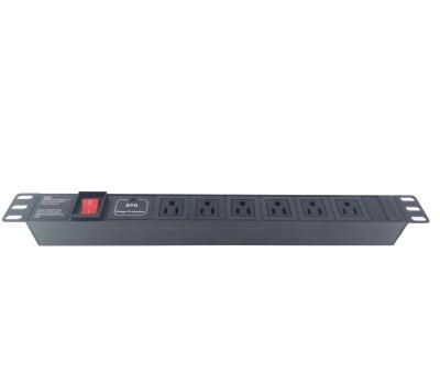 China 125V Crypto Rack Mount Socket PDU USA America 6 Outlet 32A With NEMA L6-30P PDU USA-08-1P-002S for sale