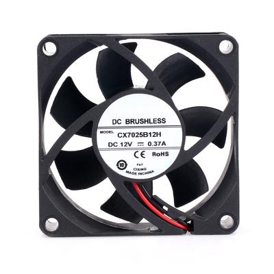 China Building Material Shops DC7025 Double Fan Ball Bearings 5V12V24V Security Inverter 7cm DC Oil Containing DC Fan Industrial for sale