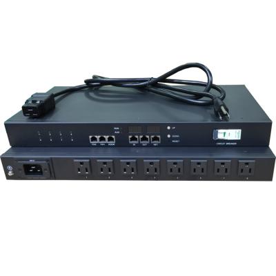 China GWGJ OEM 15A 250V 8 Ports Sheet Metal Network Management Power Distribution Box Remote Intelligent PDU For Data Center Miner IPDUS-USA8 for sale