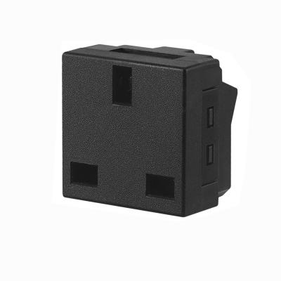 China UK Standard Card Receptacle UK Model 36 Card Receptacle With Three-hole Table Top AC Power Outlet Module UK02 for sale