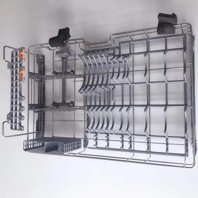 China Wire Dish Sustainable Dish Rack With Plastic Part For Dishwasher Machine for sale