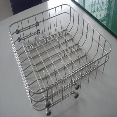 China Sustainable Dishwasher Compartment Restaurant Kitchen Stainless Steel Basket Rack for sale