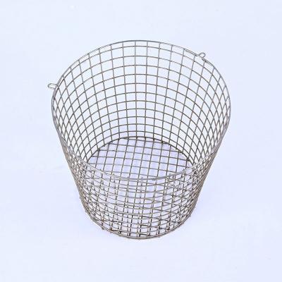 China Office Viable Black Round Metal Wire Mesh Wire Round Iron Waste Paper Trash Bin for sale