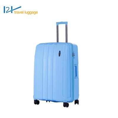 China Waterproof 2021 PP Luggage Trolley Taizhou 8 Wheels New Fashion Trolley No Broken Viagem Mala Luggage Carry On Suitcase for sale