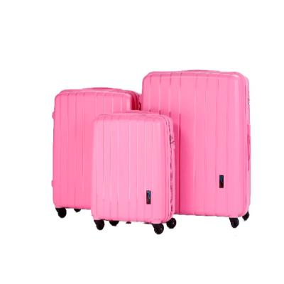 China Unbreakable PP Luggage Carry On Lightweight Travel Suitcase Hard Shell Suitcase for sale