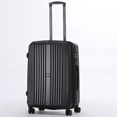 China Travel Bottom Flexible Wheel Luggage Business Trolley New Plastic Briefcase PP Travel Luggage for sale