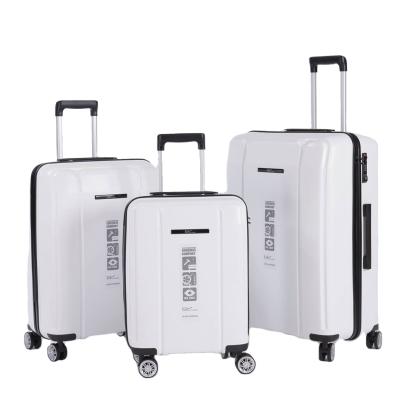 China Good Quality PP Trolley Superman Luggage Hard Polypropylene Plastic Suitcase Travel Luggage for sale