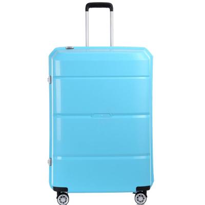 China 2021 NEW Plastic Colorful Bottom Travel Handle Luggage With Mini Luggage Lock for sale