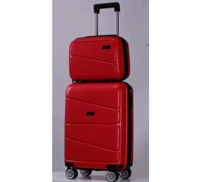 China 2021 new fashion long distance travel pp trolley luggage zipper maletas de viaje 8 wheels luggage for sale