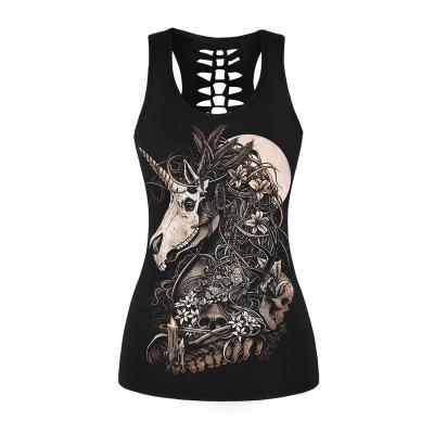 China Anti-Wrinkle Summer Fashionable Loose Casual T-shirt Vest Women Sleeveless Graphic Printed Pullover Tank Tops for sale