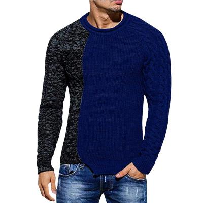 China Anti-Wrinkle Autumn Winter 2 Colors Quilted Knitwear Thin Casual Knitted Tops Long Sleeve Twist Pullover Men's Sweaters for sale