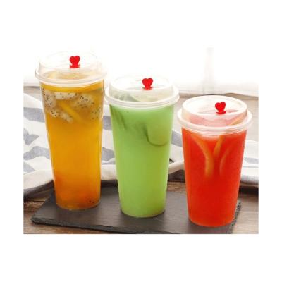 China CLASSIC Hot Sale PP Coke Ice Cream Plastic Transparent Disposable Drink Cup Take Away Packaging Cups for sale