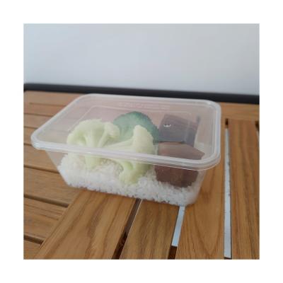 China 1000ml Disposable Plastic Microwavable Disposable Food Containers Disposable Take Out Box for sale