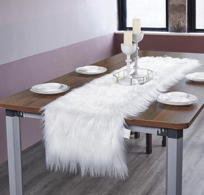 China STYLISH Luxury Acrylic and Polyester Monglior Fur and Micro Mink Table Runner 9 Colors Available for sale